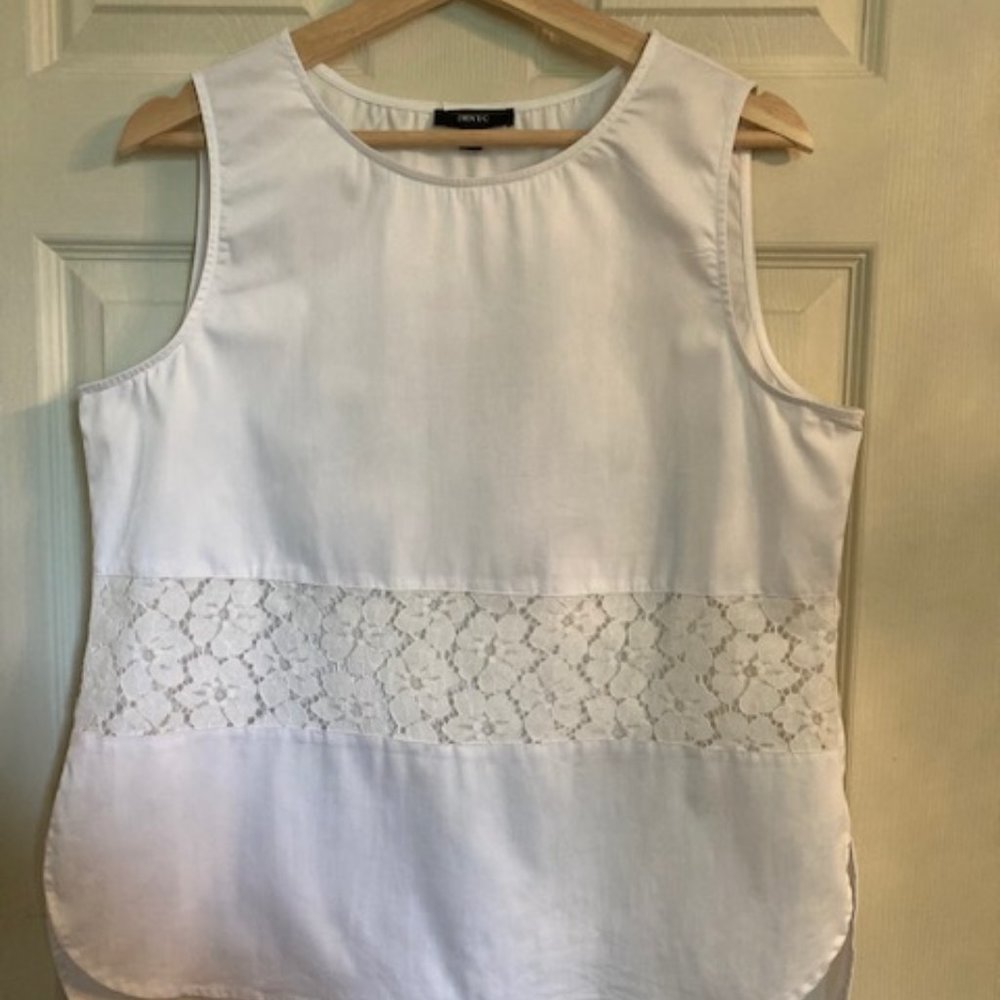 Woman's Sleeveless Top with Lace Cut Out
